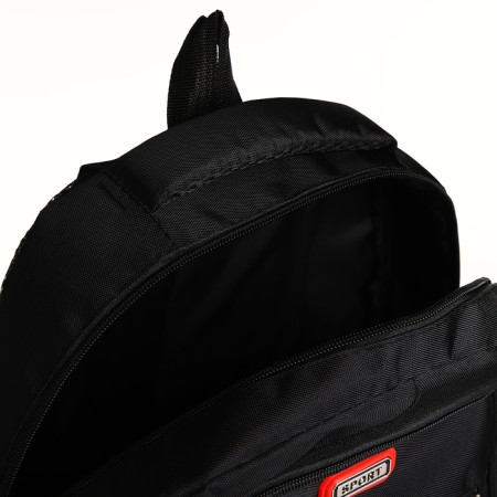 Youth backpack with lightning, 5 pockets, black/red color-5