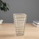 Vase Glass "Milagros" strip volume, h-17.5cm, d-10x7 cm, transparent