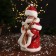 Snow Maiden "Fluffy fur coat with a bow and a flashlight" moves, 30x14 cm, red