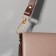 Genuine leather bag, adjustable, with carbines, 60 ± 2 cm × 1.2 cm, brown color/gold