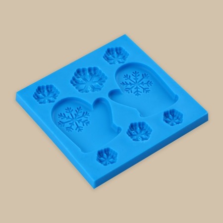 Silicone Mold for creativity "mittens", 8 x 8 cm-2