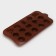 Form for chocolate of the share "Piria", silicone, 21 × 10.4 cm, 15 cells, brown color