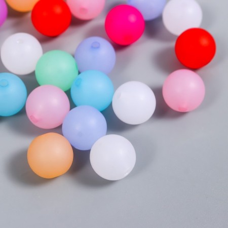 Beads for creativity plastic "Balls Color" matte set 20 grams d = 1.2 cm-1