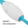 Bulas for rhythmic gymnastics inserted Grace Dance, 41 cm, white/blue color