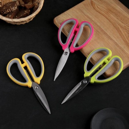 Scissors kitchen shares "Assistant", 15 cm, green color-9