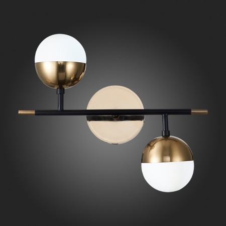 Sconces st. SL1507.421.02. Albero. 2x5 watts, G9, 4000K, 36x39.2 cm, black color-2