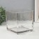 Glass of glass per 1 candle "Square" transparent 15x15x15 cm