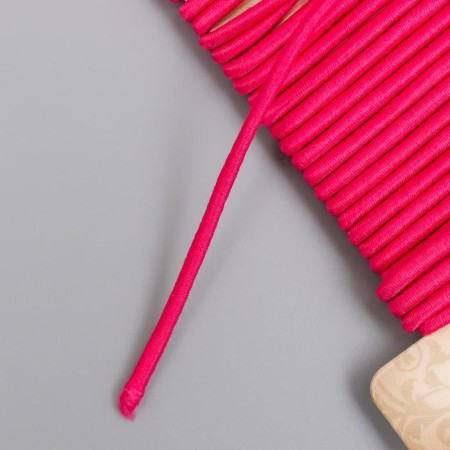 Braid decorative gum "Fuchsia Round" winding 4 m width 0.2 cm-2