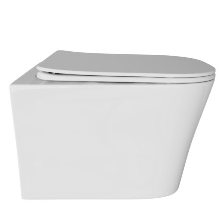 The toilet of the suspended Wave Promo, a duroplast with a microlypt, a beard, white, (l)-1