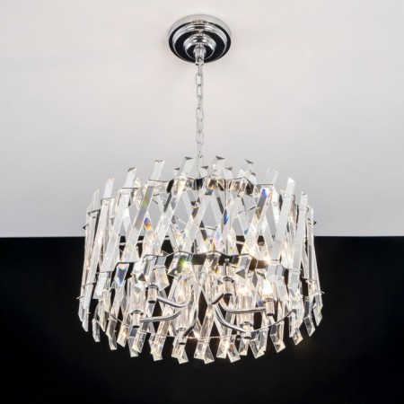 Suspended Citilux “Ingvar” CL334261, 47.5x47.5x110 cm, 6x60W, e14, gray color.-11