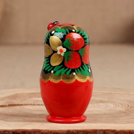 Matryoshka "Glory", yellow, 5-doll-3