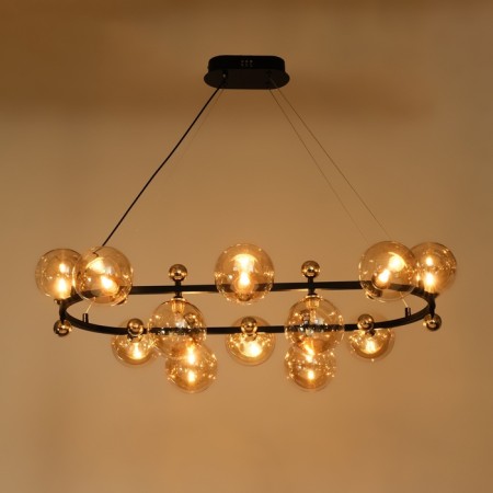 Avery chandelier 12XG9 black and gold 90x58x28 cm-2