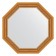 Mirror in the baguette frame, aged gold with weaving 70 mm, 63.2x63.2 cm
