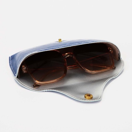 Button glasses cover, blue color-3