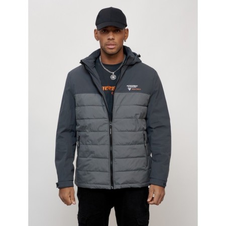 Male spring jacket, size 58, dark gray color-6
