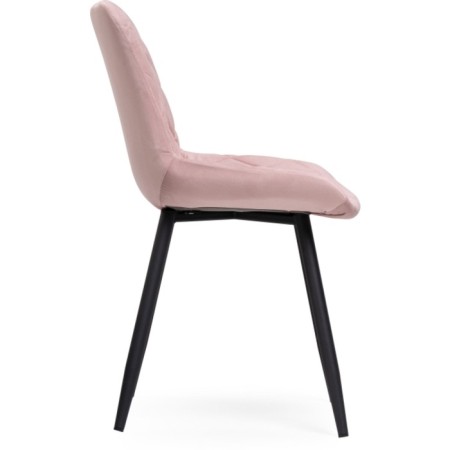 Stol on a metal frame Baoine used metal/velor, black/pink 50x55x83 cm-2