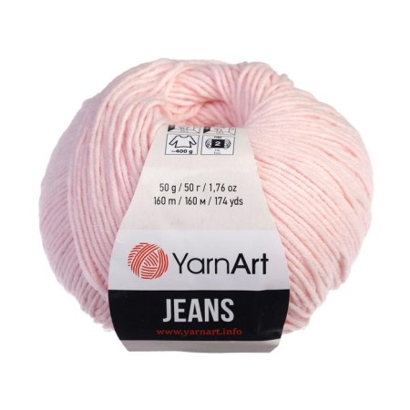 Yarn "jeans" 55% cotton, 45% acrylic 160m/50g (74 pink)-4