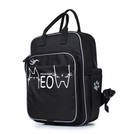 School backpack, synthetic fabric, 300x390x115 cm, black