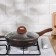 Granit Ultra Red, D = 24 cm pan, removable handle, glass cover, anti -stick coating, brown color