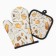 Kit. set 2 pr. 17*17 cm, mittens. 26*16 cm, 100% p/e