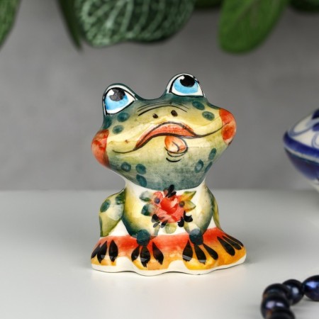 Souvenir "Frog kva", 5 cm, color gzhel