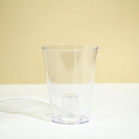 Pot for orchids, 1.2 l, 12.5 × 16.6 cm, plastic, transparent
