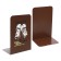 Book stands "sneakers", 2 pieces, brown