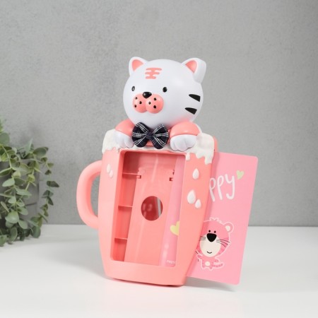 Photo frame plastic 16x11 cm "Tigerok in the cup" pink 29.5x8x19.5 cm-4