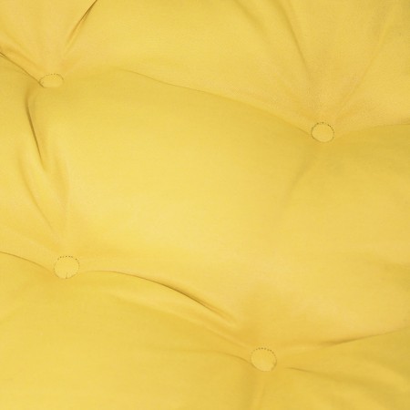 The pillow is round on the armchair waterproof D60 cm, yellow color, Greta 20%, polyester 80%-3