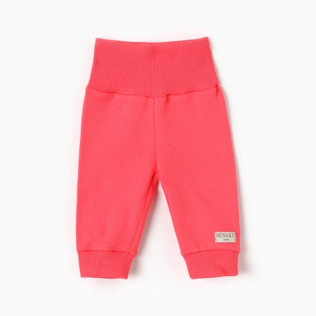 Children's pants minku, coral color, height 62-68 cm