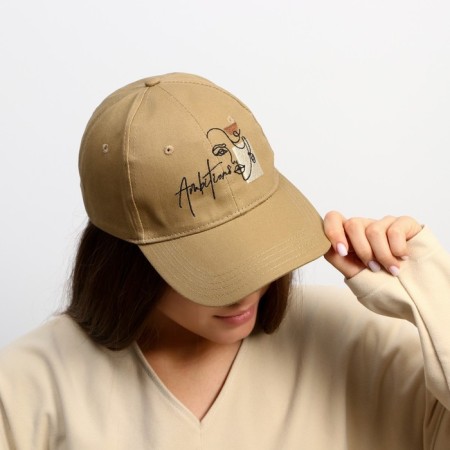 Women's cap ambitious, beige color, rr 56-10