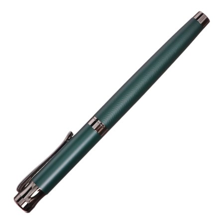 Gift feature feathers in the leatherette case office office green-1