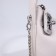 Baget bag with zipper, chain, white color