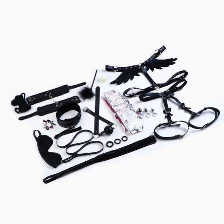 Erotic set of BDSM Oka-Khpoki "Punishment of a sinner", 25 objects, black-10