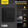 Tot Matte Glass switch, 10 a, 1 cl., With backlight, hidden, glass, black