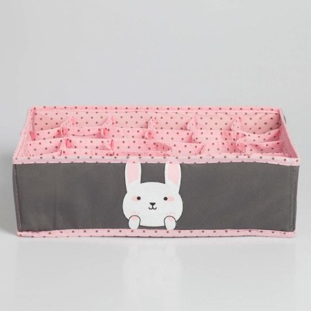 Organizer for storage, coffee for linen 24 cells "Bunny", 35 x 30 x 10 cm.-2