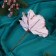 Decor "Winter Flower" Shine of the edge, 16x20 cm, pink