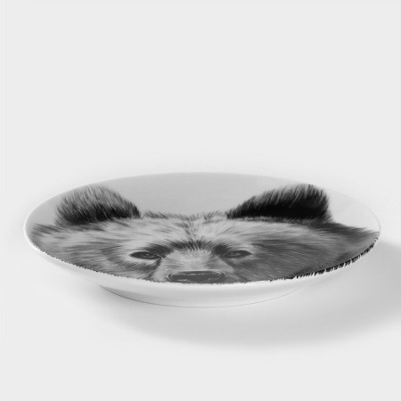 Porcelain plate "Bear", d = 17.5 cm, white-1