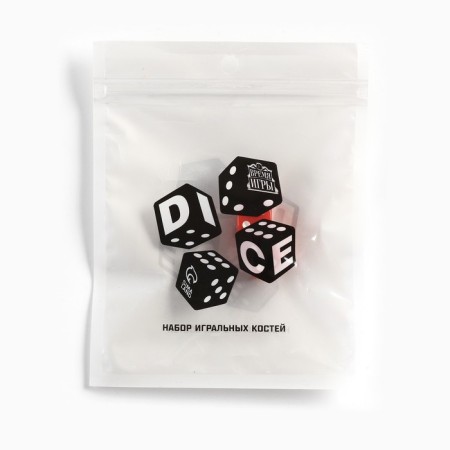 Dice play "Game time", 1.6 x 1.6 cm, set 2 pcs, red-3