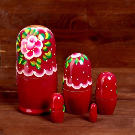 Matryoshka 5 in 1, painted, mix-6