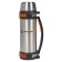 Airline thermos, with a 2 l pen, stainless steel, metallic color