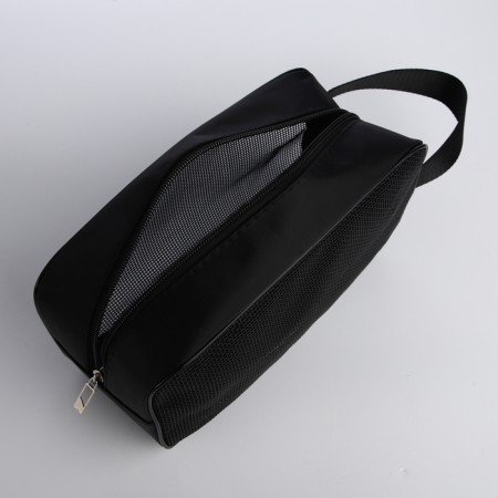 Cosmetic bag with lightning, black color-2