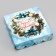 Cookie box, confectionery packaging, "miracles happen", 12 x 12 x 3 cm, new year