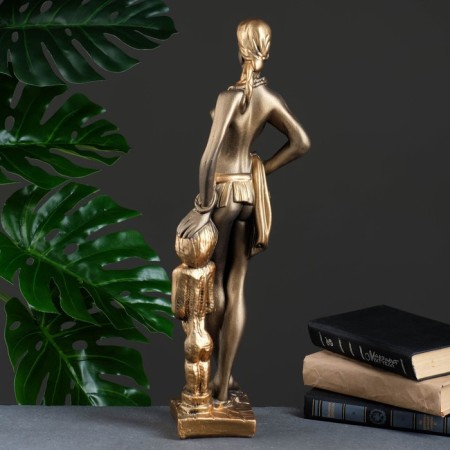 Figure "Negro" 16x15x58cm, black gold-2