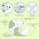 Reusable diaper+ 1 insert included "balls", white/blue color