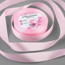 Satin tape, 20 mm × 23 ± 1 m, color pink clove No. 277