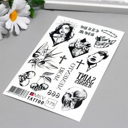 Tattoo on the body "Gothic" 10x15 cm-1