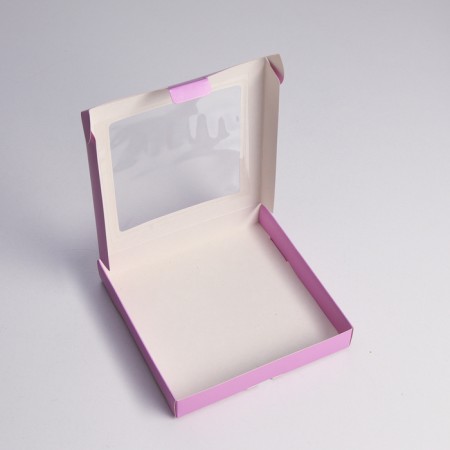 Self -charged box, with a window, lilac, 19 x 19 x 3 cm-1