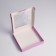 Self -charged box, with a window, lilac, 19 x 19 x 3 cm