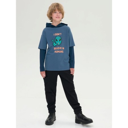 Pants for boys, height 122 cm, black color-7
